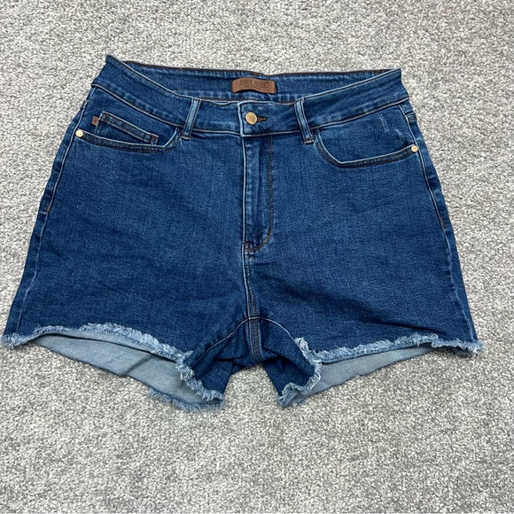 Judy Blue Pants - Judy Blue Shorts Womens 1XL Blue High Waist Cut Off Denim Jeans JB150176